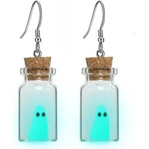 Ghost Earrings(Blue) Ghost In A Bottle Earrings The Adopt A Ghost Earrings
